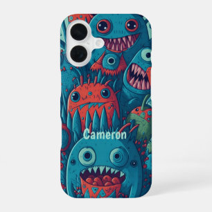 Coque iPhone 16 Monstres mignons heureux souriants