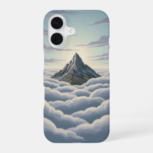 Coque iPhone 16 Montagne de Nuages Vintage