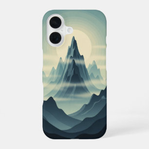 Coque iPhone 16 Montagnes Brumeuses Vintage