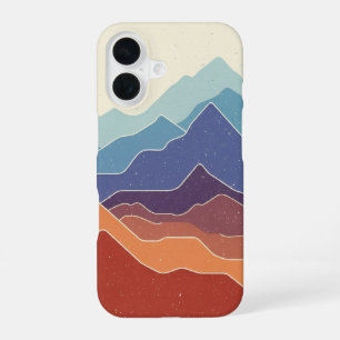 Coque iPhone 16 Montagnes Rétro Couches