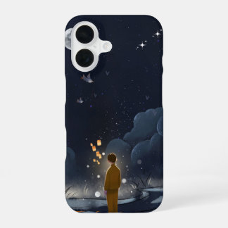 Coque iPhone 16 Moonlit Dreams – iPhone 16 Case | Night Sky Illust