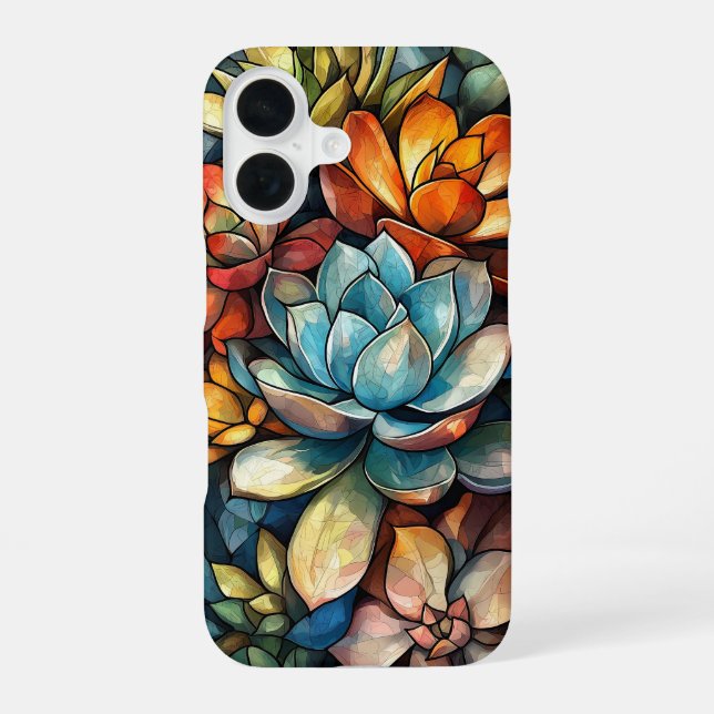 Coque iPhone 16 Mosaïque de Pétales (Verso)