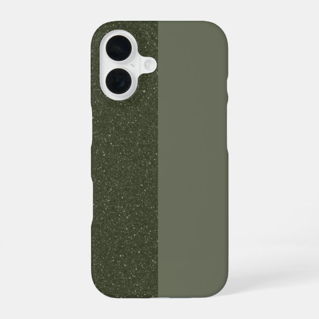 Coque iPhone 16 Moss et Parties scintillant personnalisables iPhon (Verso)