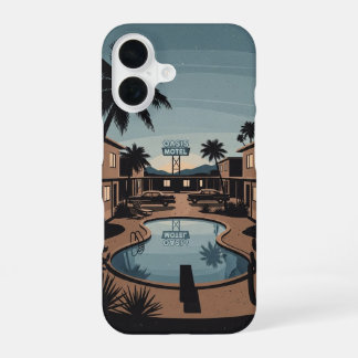 Coque iPhone 16 Motel au crépuscule