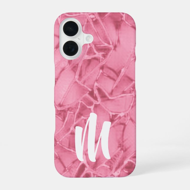 Coque iPhone 16 Motif à craquage monographique (Verso)