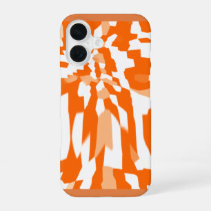 Coque iPhone 16 Motif à rayures de tigre orange abstrait Safari Gl