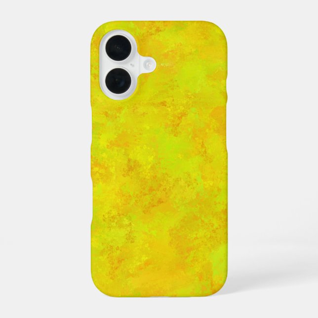 Coque iPhone 16 Motif Abstrait Jaune Orange Vert (Verso)