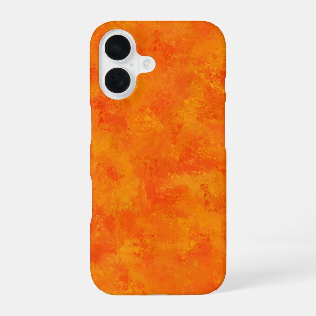 Coque iPhone 16 Motif Abstrait Orange  (Verso)