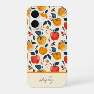 Coque iPhone 16 Motif Apple avec nom personnalisé