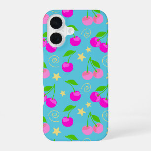 Coque iPhone 16 Motif Arc-en-Ciel Décora Kei Mignon Cerise