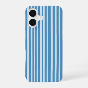 Coque iPhone 16 Motif Bleu Vintage