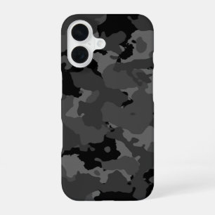Coque iPhone 16 Motif camouflage sombre