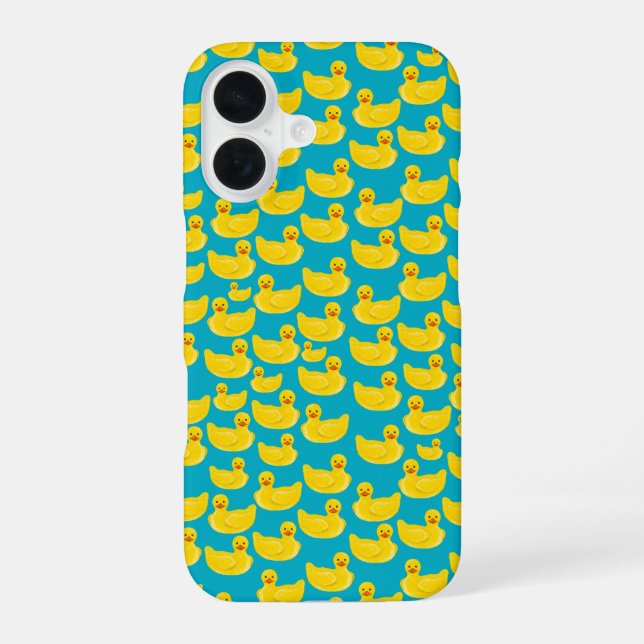 Coque iPhone 16 Motif canard en caoutchouc (Verso)