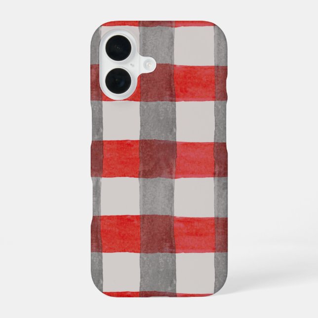 Coque iPhone 16 Motif carreau (Verso)