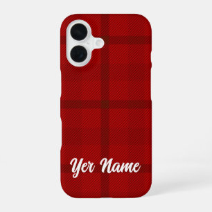 Coque iPhone 16 Motif carreau rouge -
