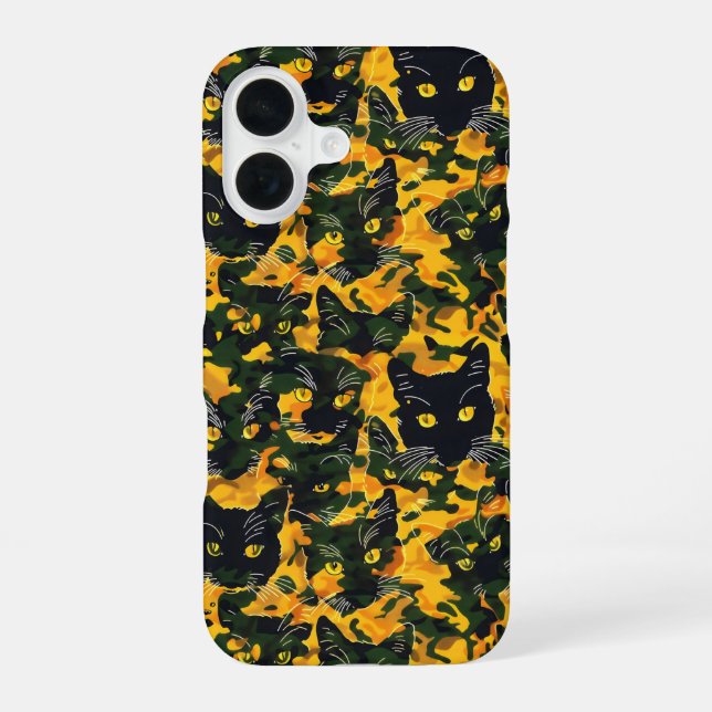 Coque iPhone 16 Motif Chat Orange (Verso)