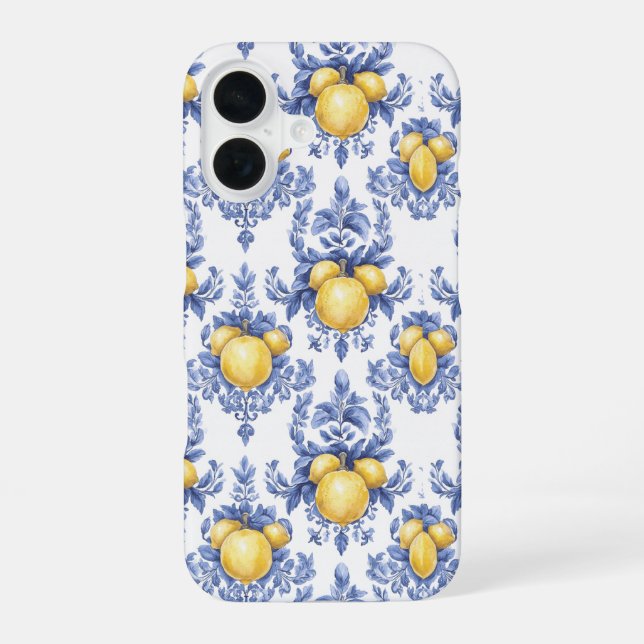 Coque iPhone 16 Motif Citron Méditerranéen  (Verso)