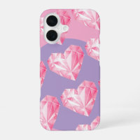 Motif Cœur Diamant Rose – Mignon et Élégant