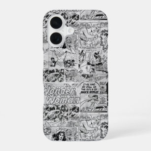 Coque iPhone 16 Motif de bande dessinée vintage de Wonder Woman