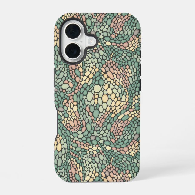 Coque iPhone 16 Motif de cellules organiques microscopiques (Verso)