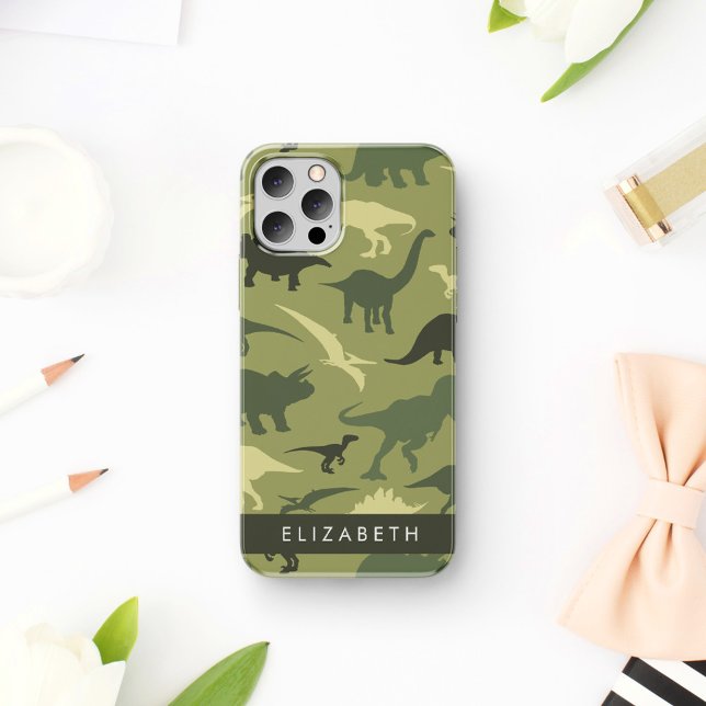 Coque iPhone 16 Motif de dinosaure, silhouette de dinosaure, votre (Créateur téléchargé)