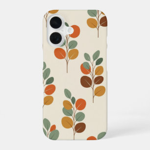 Coque iPhone 16 Motif de feuille d'eucalyptus vintage