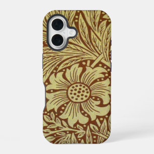 Coque iPhone 16 Motif de fleur antique de souci de William Morris
