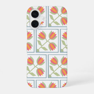 Coque iPhone 16 Motif de fleurs décoratives modernes