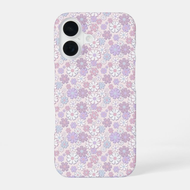 Coque iPhone 16 Motif de fleurs Y2K (Verso)