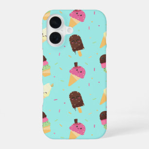 Coque iPhone 16 Motif de glace Cute Kawaii