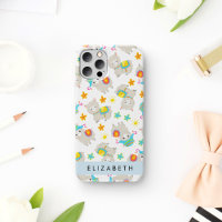 Motif de lamas, alpagas, fleurs, votre nom