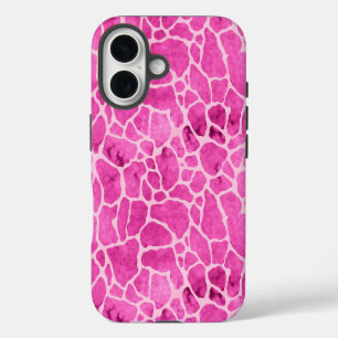Coque iPhone 16 Motif de lavage à l'acide de la peau de Giraffe ro