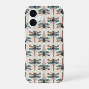 Coque iPhone 16 Motif de libellule coloré
