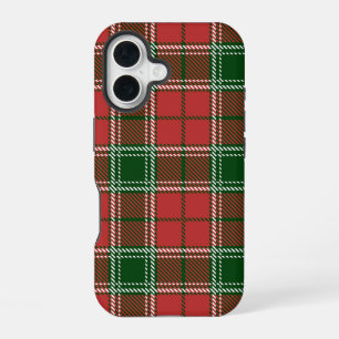 Coque iPhone 16 Motif de Noël rouge et vert