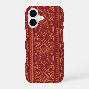Coque iPhone 16 Motif de tapisserie Lotus Luxe - The White Lotus