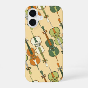 Coque iPhone 16 Motif de violoncelle coloré