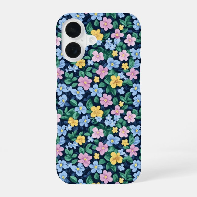 Coque iPhone 16 Motif des fleurs de printemps (Verso)