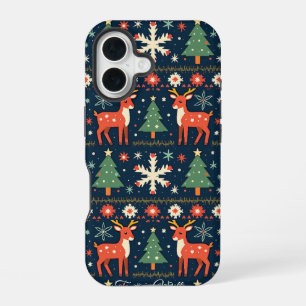 Coque iPhone 16 Motif doux de Noël moche