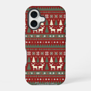 Coque iPhone 16 Motif doux de Noël moche