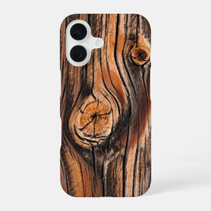 Coque iPhone 16 Motif du grain de bois