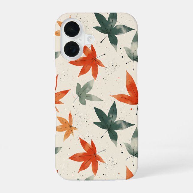 Coque iPhone 16 Motif Feuilles d'automne (Verso)