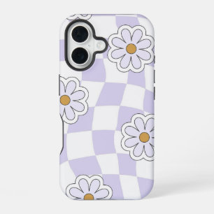 Coque iPhone 16 Motif Fleur Rétro