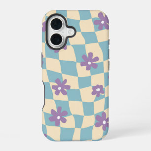 Coque iPhone 16 Motif Fleur Rétro