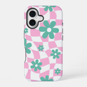 Coque iPhone 16 Motif Fleur Rétro