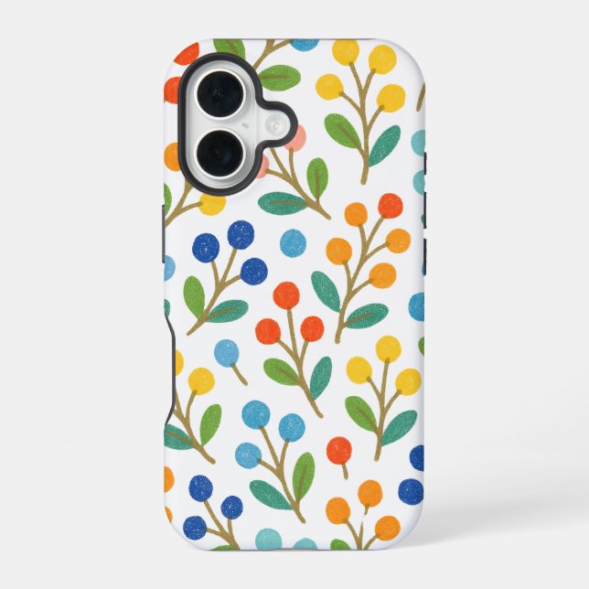 Coque iPhone 16 motif floral (Verso)