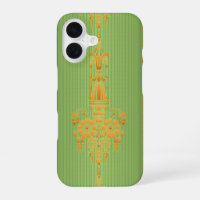 Motif floral baroque avec bordure V2020