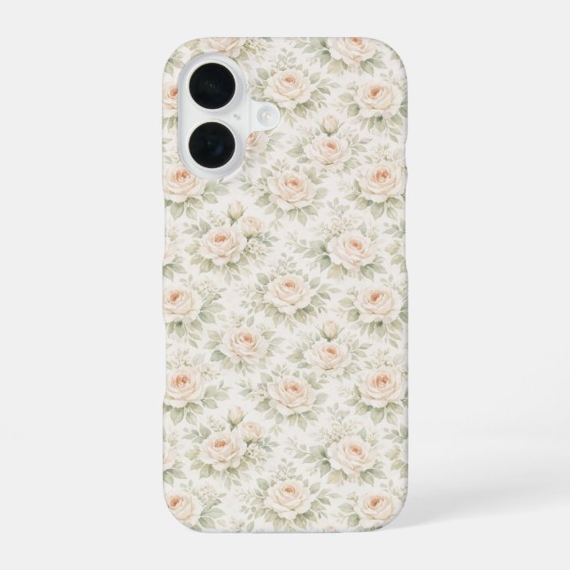 Coque iPhone 16 Motif floral de mariage (Verso)