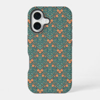 Motif floral de style Art nouveau orange semblable