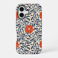 Motif floral sans couture avec fleur orange vibran