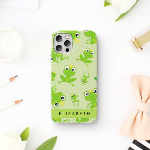 Coque iPhone 16 Motif Grenouille, Grenouilles Vertes, Prince Greno